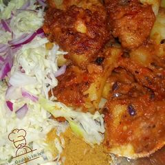 Doya da fulawa with cabbage A picture of Doya da fulawa with cabbage.