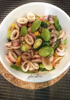Foto resep Oseng cumi cabe hijau