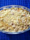 Baked Sweet Corn and Vegetables in White Sauce