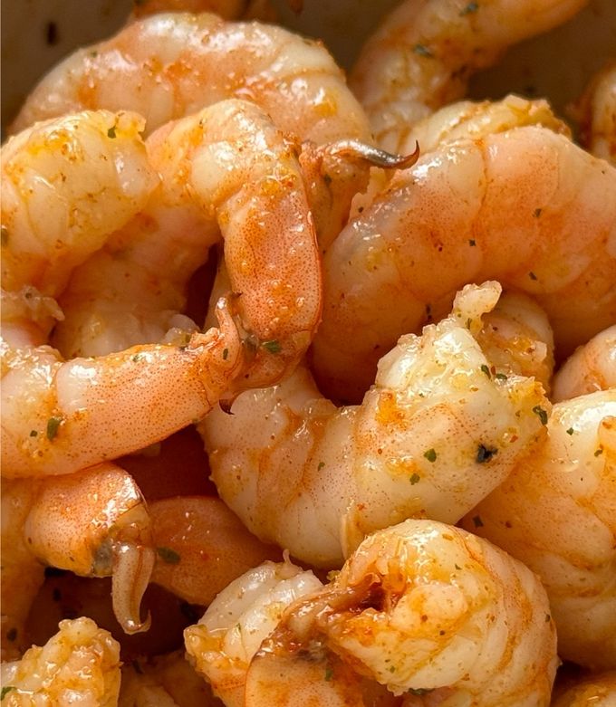 Hình của món Tôm Nõn Trộn Dầu Olive Provençale.