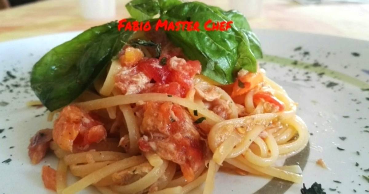 Ricetta Linguine Con Tonno E Pomodorini Freschi Di Fabio Del Buono ...