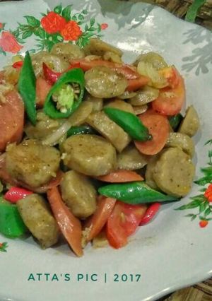 Foto resep Sosis Bakso Lada Hitam