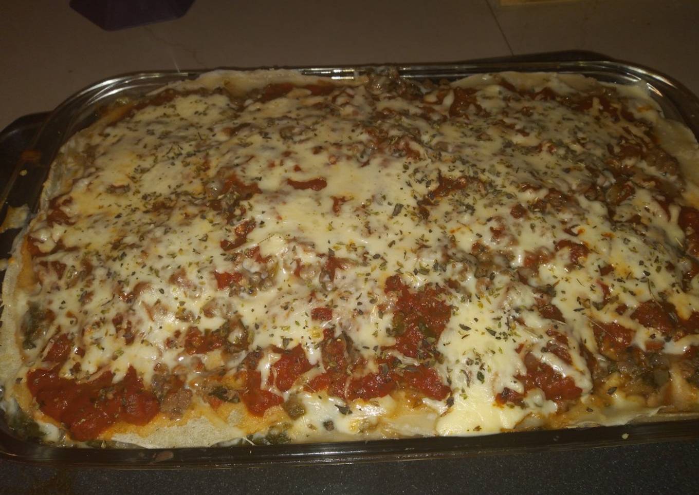 Lasaña de Carne Picada y Acelga con Salsa Blanca