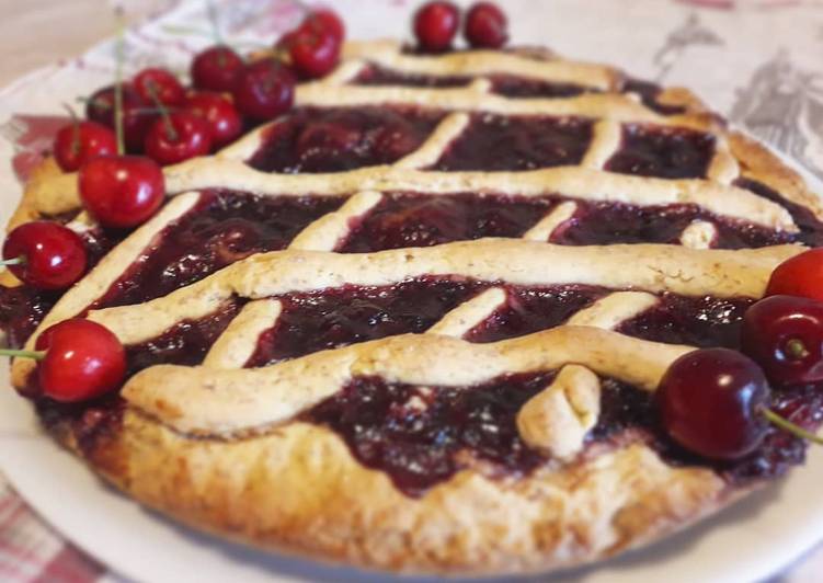 Crostata con marmellata di ciliegie 🍒