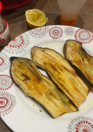 Une photo de Tranches d’ aubergine frites