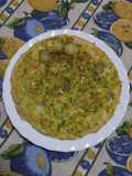 Frittata di zucchine e fiori di zucca