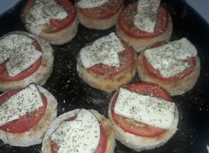 Una foto de Milanesas de zapallo napolitanas