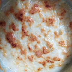 A picture of Cheesy and Creamy Baked Macaroni.