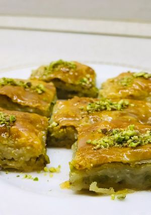 عکسی از دستور باقلوا پسته استانبولی