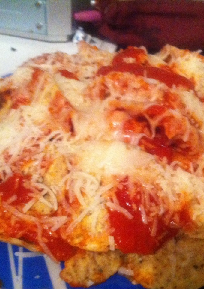 Una foto de Nachos tipo pizza <3