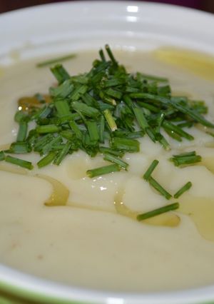 Una foto de Sopa crema de coliflor