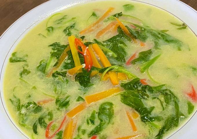 Yuk intip, Cara mudah buat Sayur Bayam Kuah Santan dijamin gurih