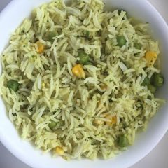 A picture of Corn And Peas Fried Rice.