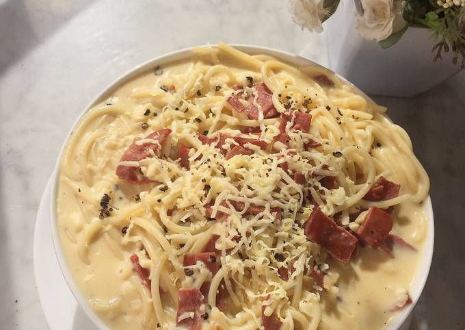 Resep Creamy Spaghetti Carbonara oleh Restu Ajeng Nadila 