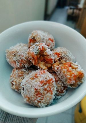 Una foto de Bolitas energéticas de coco zanahoria 🥕❤️