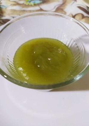Una foto de Coulis de pepino con menta
