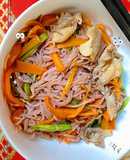 Bún gạo lức xào chay