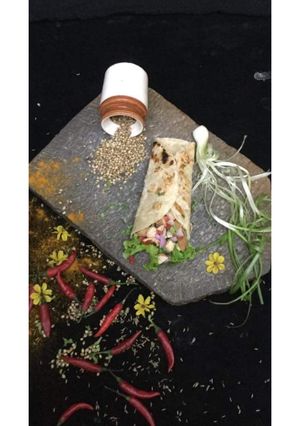 A picture of Chicken achri tandori roll#cookpadramadan.