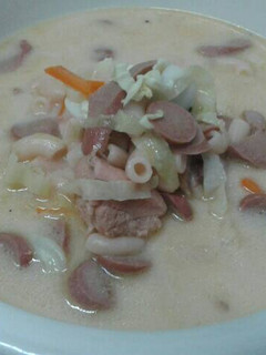 A picture of Chicken Macaroni Soup (Sopas).