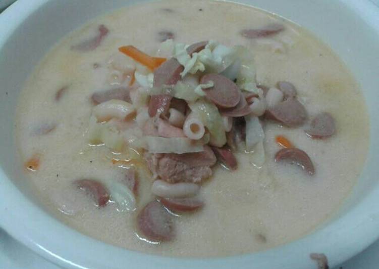 Recipe of Speedy Chicken Macaroni Soup (Sopas)