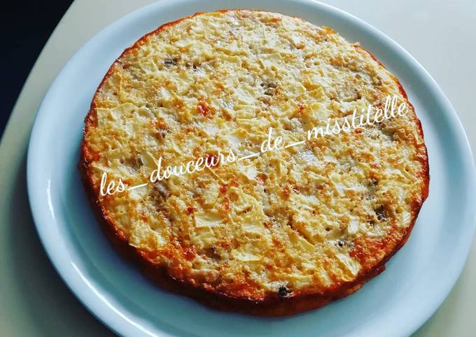 GĂąteau Ă  la semoule, pomme et banane đ