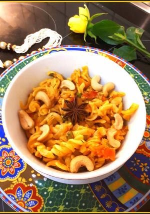 A picture of Indoitalian Fusion Pasta..shahi muglai pasta.