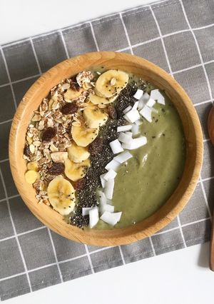 Hình của món Smoothie Bơ Chuối Eat Clean.