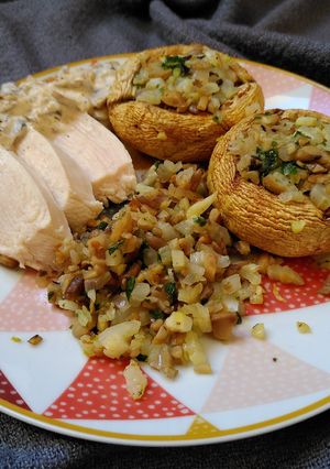 Une photo de Champignons farcis au fenouil