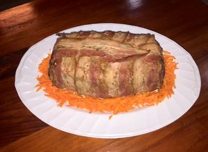 Una foto de Pan de carne con bacon