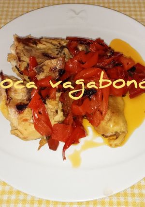 Foto di Pollo con i Peperoni in Padella