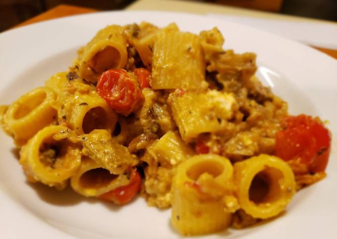 Recipe of Any-night-of-the-week Roasted Feta Caponata Pasta
