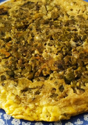 Foto di Frittata di piselli,fave e carciofi