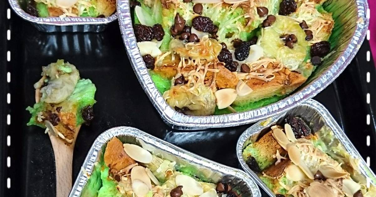 Resep Bread pudding pandan w banana oleh yNy.