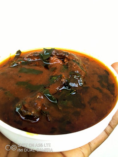A picture of Ugu Stew.