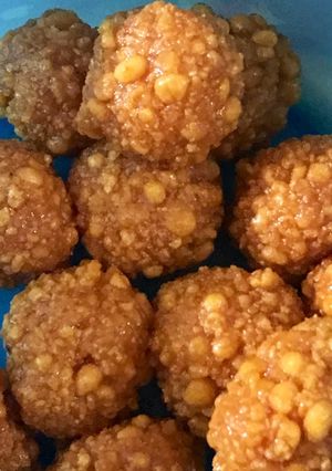 A picture of Motichoor Ladoo.