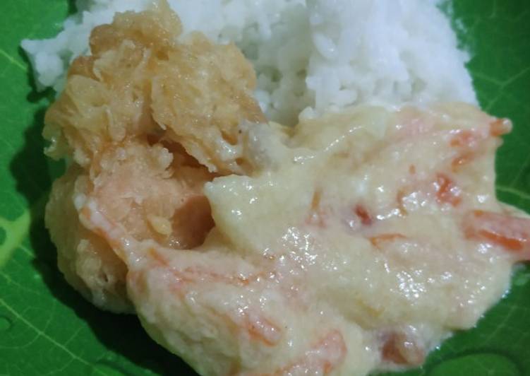 10 Resep: Crispy salmon saus putih #mpasi1tahun Untuk Pemula!