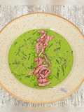 Velouté de petits pois /bacon