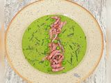 Velouté de petits pois /bacon