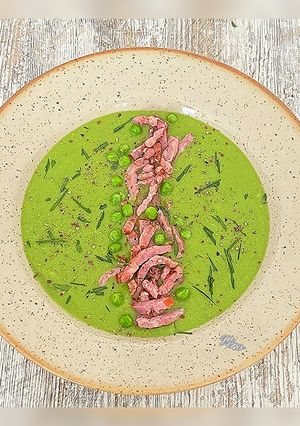 Une photo de Velouté de petits pois /bacon