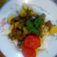 A picture of Beef stewed Rice.
