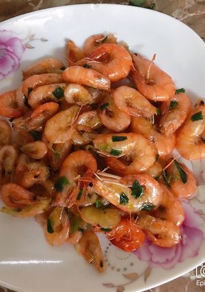 Hình của món Tôm rang hành🦐🦐.