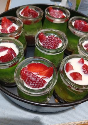 Foto resep Puding strawberry coklat susu