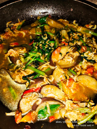 Bagaimana Membuat Tumis Kangkung Terong pake udang rebon Anti Gagal