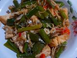 Tumis tahu teri daun bawang kucai