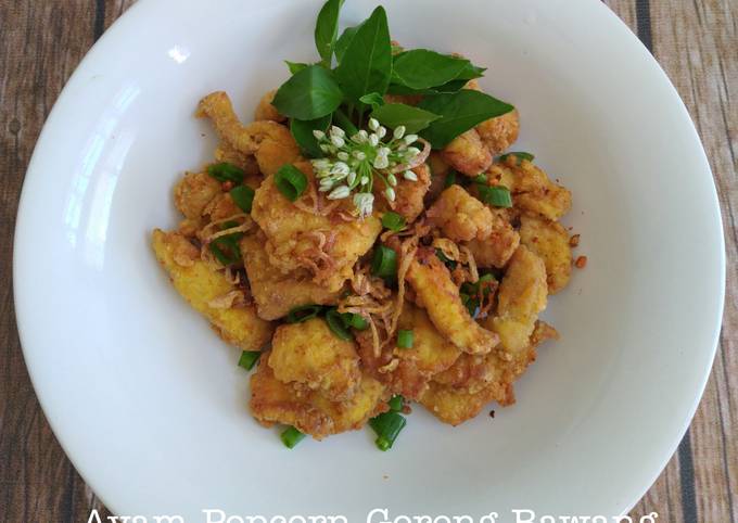 Ayam Popcorn Goreng Bawang