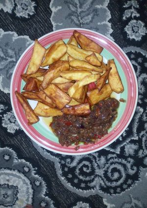 Soyayyen danklin hausa da yr miya ainihin hoton girkin