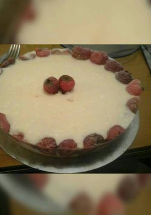 Una foto de Tarta de frutilla con yogurt