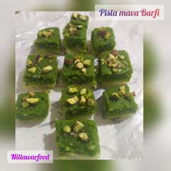 A picture of Pista Mawa burfi.