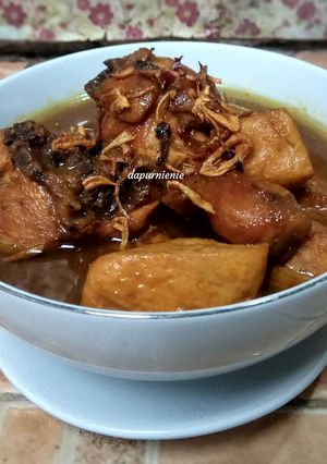 Foto resep Semur ayam campur tahu