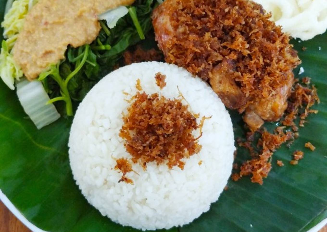Nasi pecel tumpang